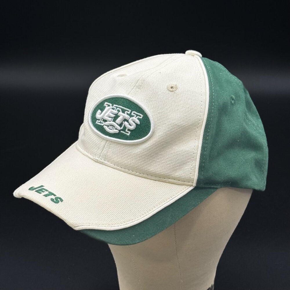 New York Jets Hat Green White NFL Classic Strapback Baseball Cap Hologram